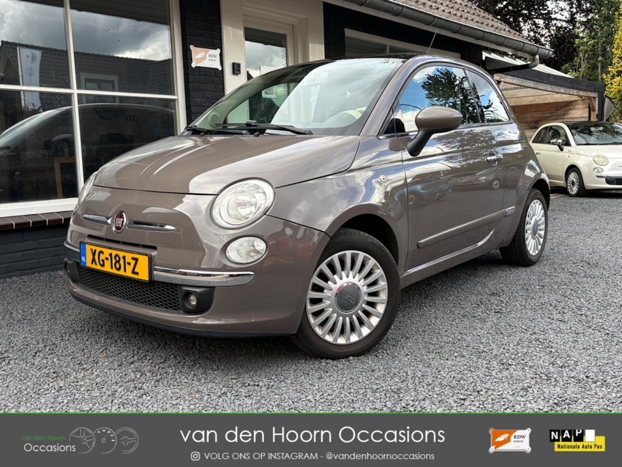 Fiat 500 - 1.2 PANODAK | CLIMATE | MOKKA-BRUIN | APK'27 - AutoWereld.nl