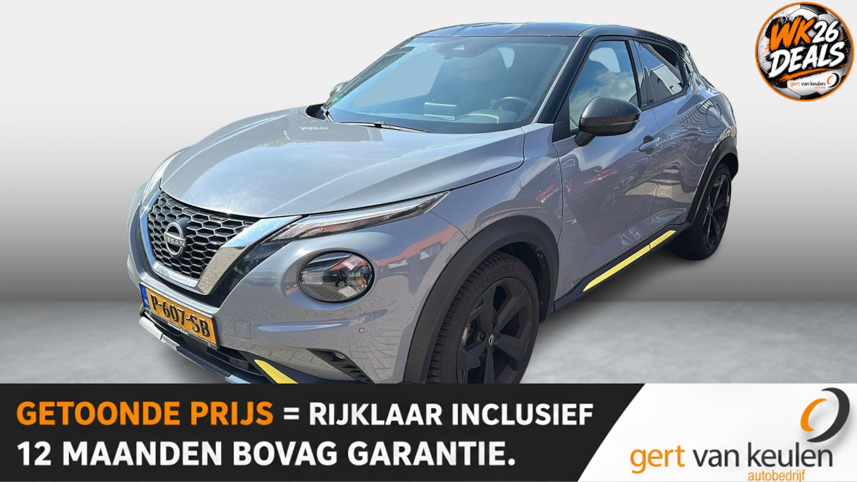 Nissan Juke - 1.0 DIG-T AUTOMAAT KIIRO SPECIAL EDITION 2-TONE/LED/CARPLAY/TREKHAAK/NL-AUTO - AutoWereld.nl
