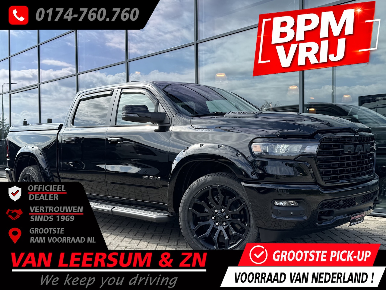 Dodge Ram 1500 - Laramie Night Hurricane | Pano | H&K | Passenger Screen - AutoWereld.nl