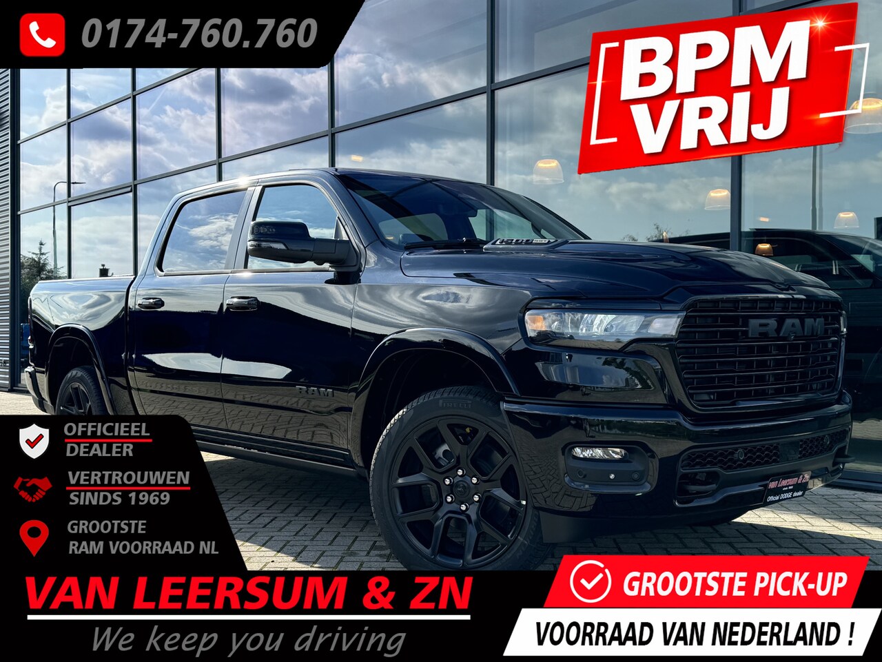 Dodge Ram 1500 - Laramie Night Premium Hurricane | Pano | H&K | 360 Camera | BOM vol - AutoWereld.nl