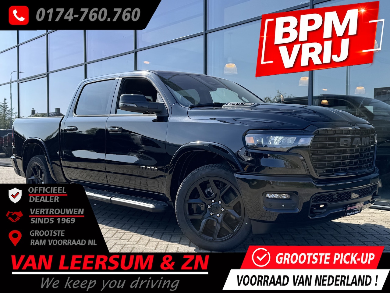 Dodge Ram 1500 - Laramie Night Hurricane | Pano | H&K | Passenger Screen - AutoWereld.nl