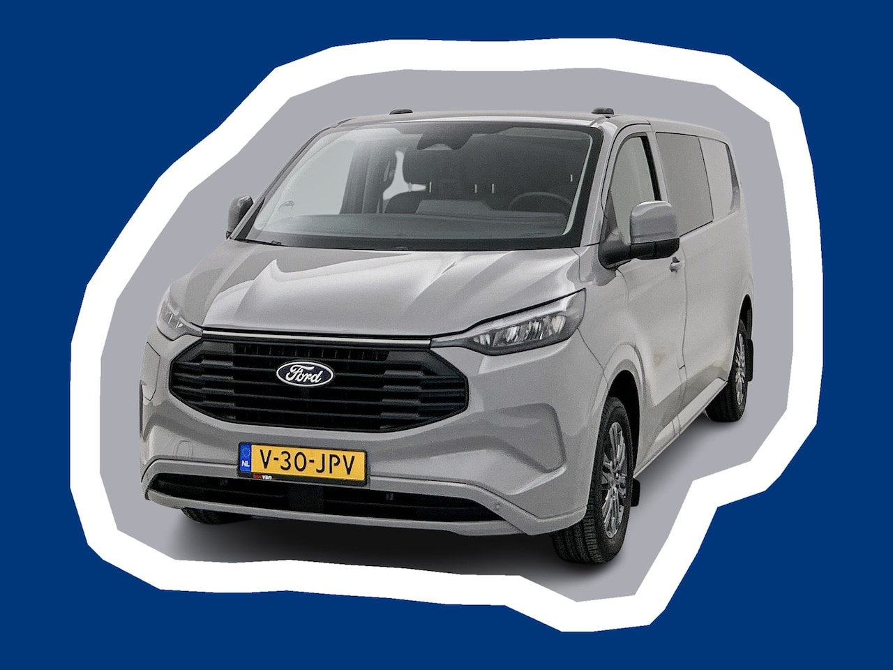 Ford Transit Custom - 320 2.5 PHEV L2H1 Limited DC Hybride Dubbele cabine Led Carplay Camera Stoelverwarming - AutoWereld.nl