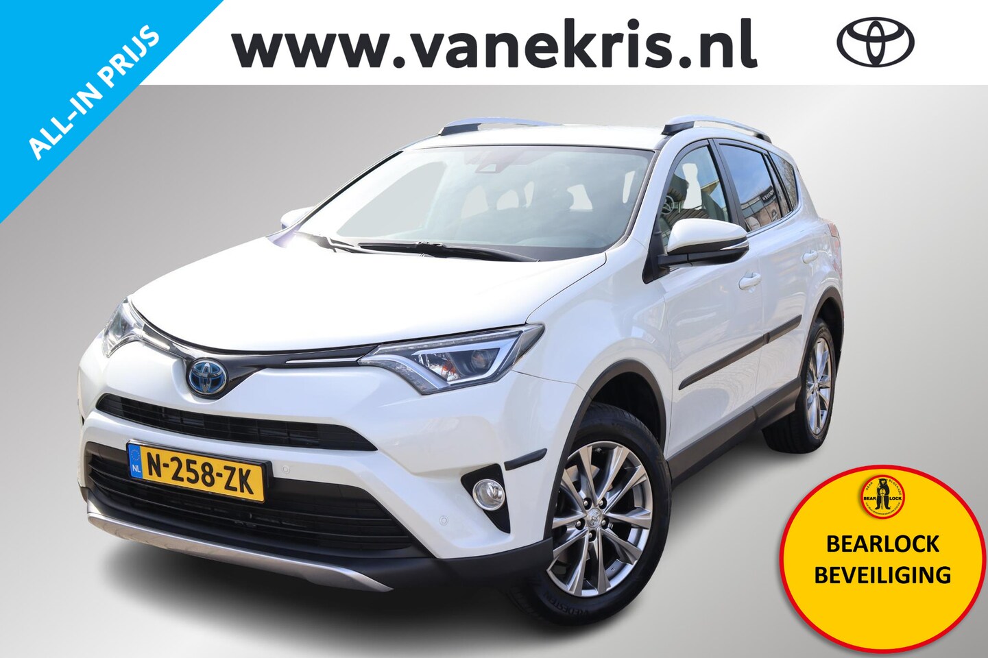 Toyota RAV4 - 2.5 Hybrid AWD Executive 2.5 Hybrid AWD Executive, Beige Leder, Bearlock - AutoWereld.nl