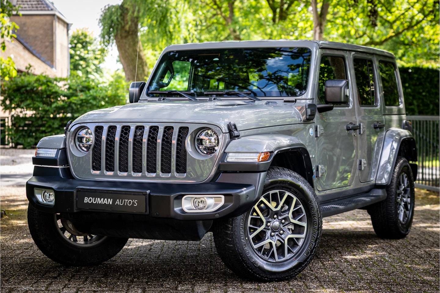 Jeep Wrangler Unlimited - 4xe 380 Sahara Sting Grey Adaptive Cruise Leder - AutoWereld.nl