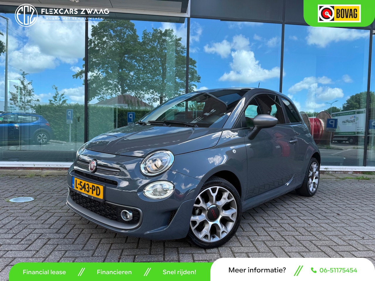 Fiat 500 - 1.0 Hybrid Sport - Panodak - Navi - Climate - Org.NL - AutoWereld.nl