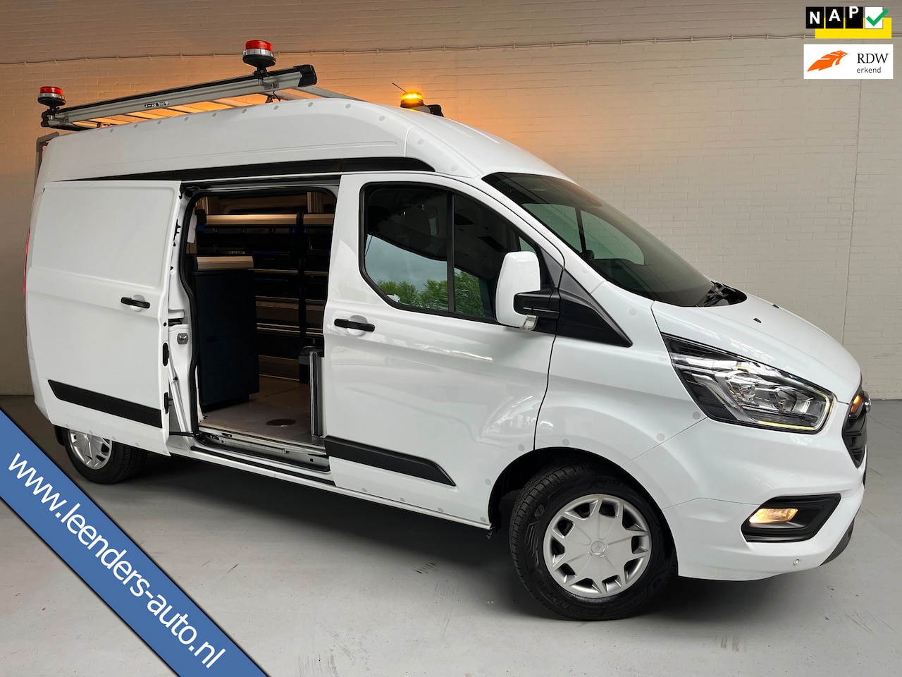 Ford Transit Custom - Servicewagen 340 2.0 TDCI 130PK L2H2 Trend MHEV Inrichting, Omvormer, Imperiaal, Trekhaak, - AutoWereld.nl