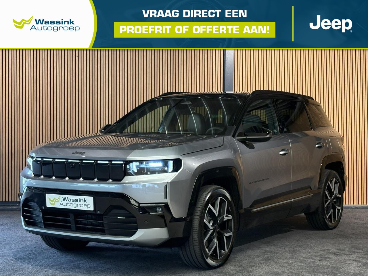 Jeep Compass - First Edition 74 kWh | Adaptive Cruise Control | Schuif/Kanteldak | Elektrisch Verstelbar - AutoWereld.nl