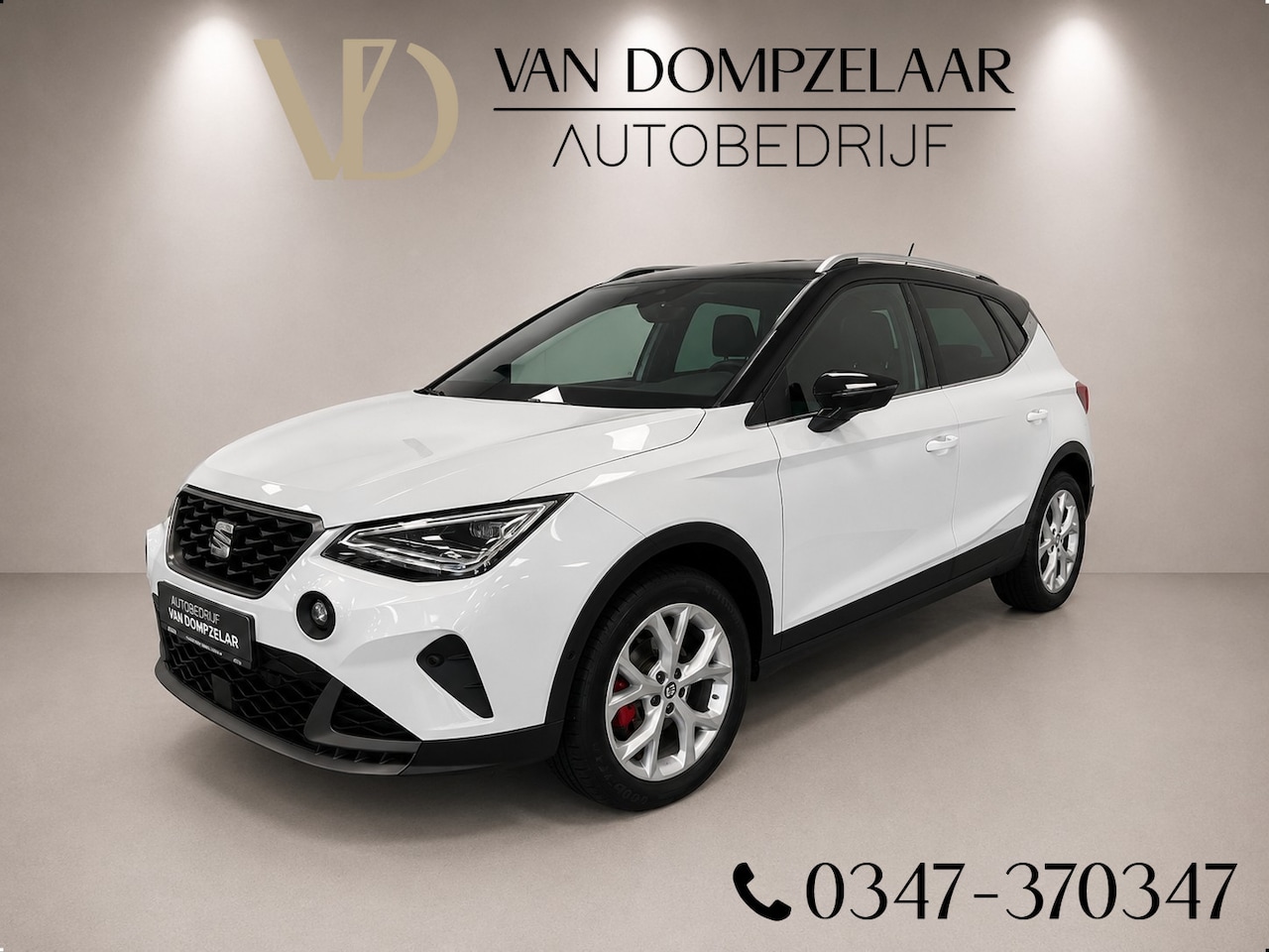 SEAT Arona - 1.5 TSI 150PK / DSG AUTOMAAT/ FR / WIT met zwart dak. - AutoWereld.nl