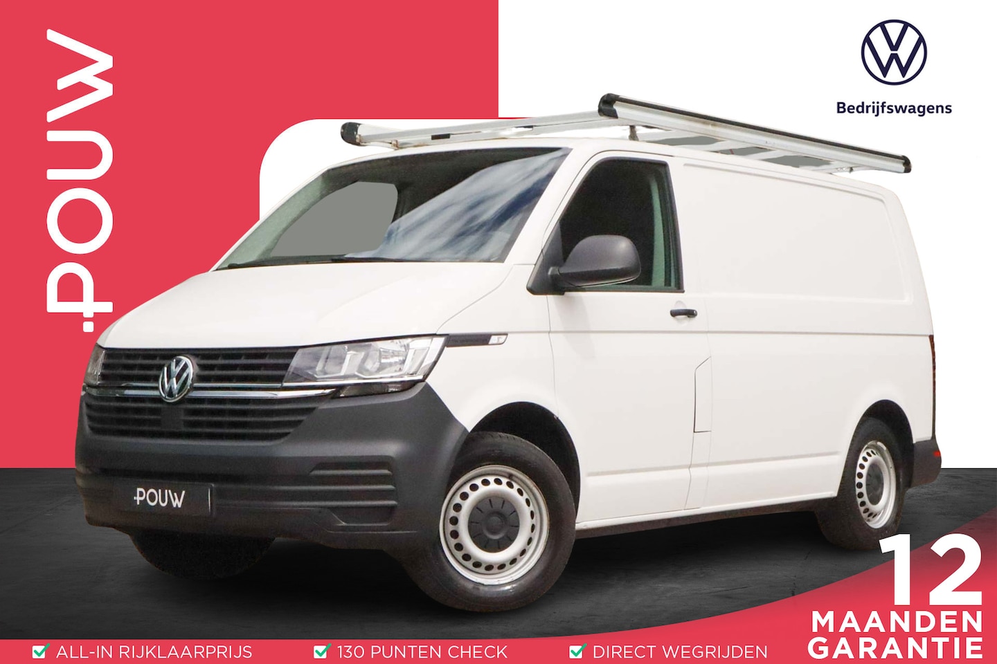 Volkswagen Transporter - 2.0 TDI 90pk L1H1 28 | Airco | Laadruimte Inrichting | Imperiaal - AutoWereld.nl