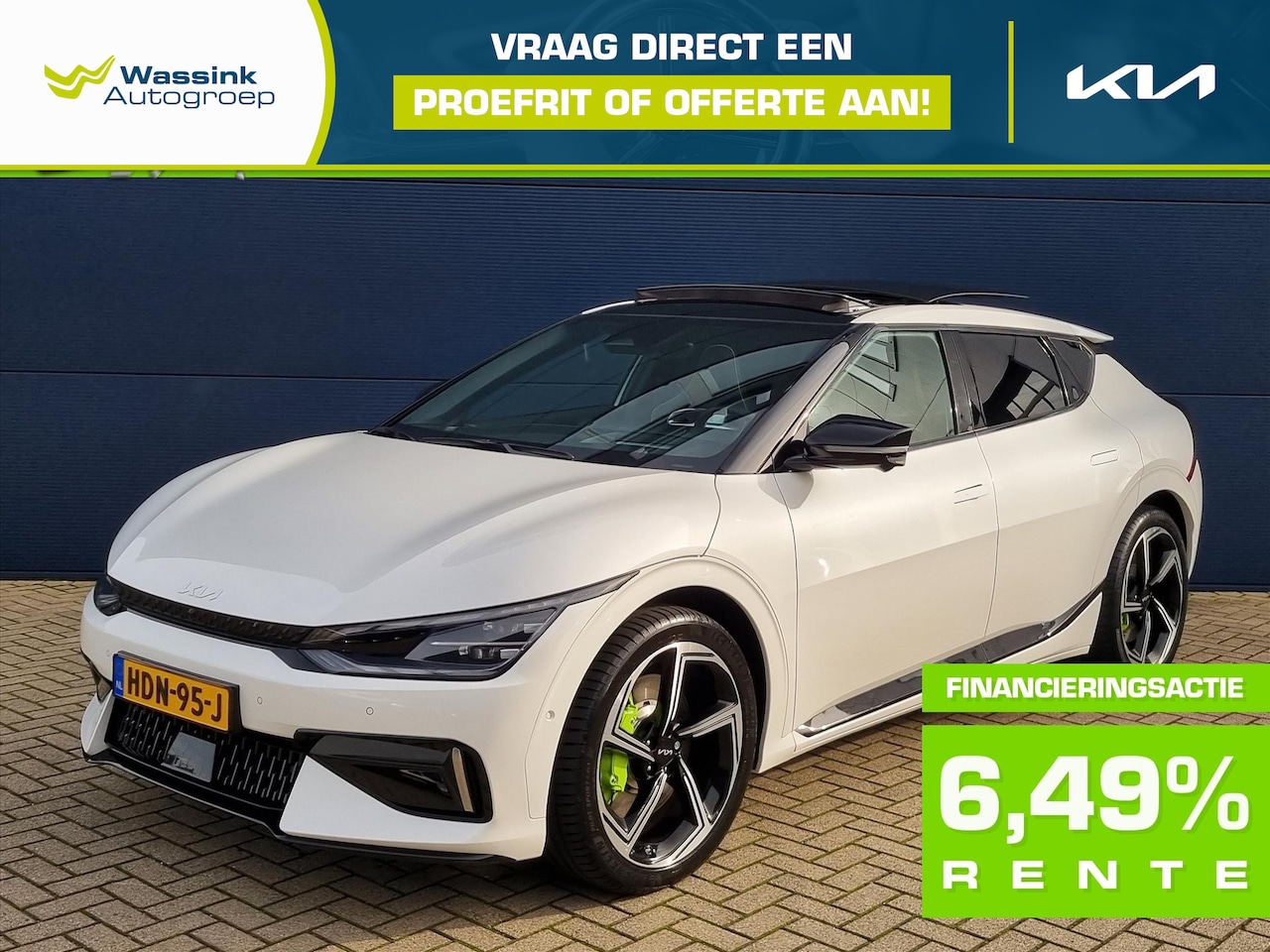 Kia EV6 - 77,4kWh 585pk AWD GT | LED | Meridian Audio | Navigatie | 360 camera | Panorama dak | 98% - AutoWereld.nl