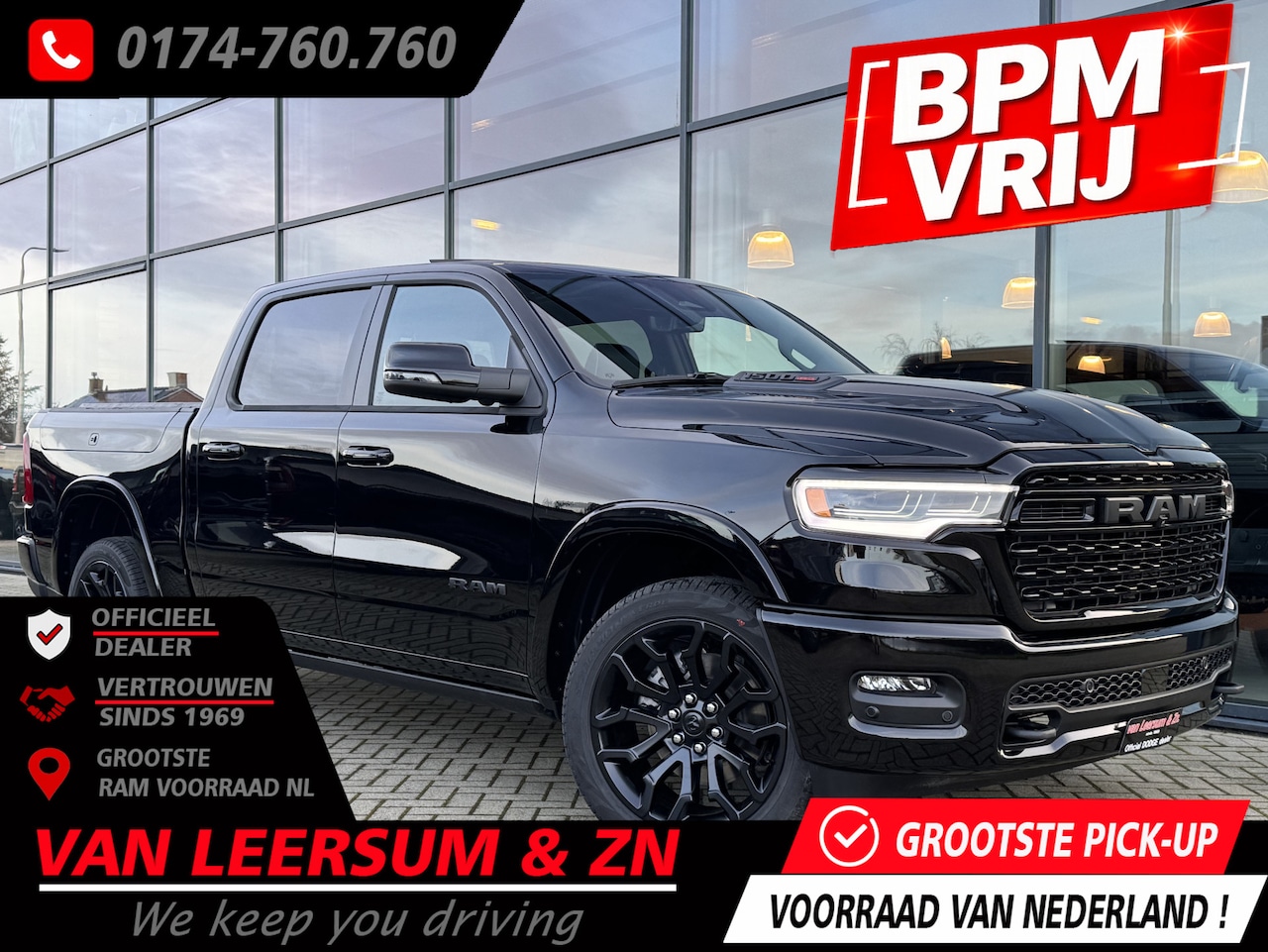 Dodge Ram 1500 - Limited Night 540 PK | RAMbox | Elektrisch bediendebare achterklep - AutoWereld.nl