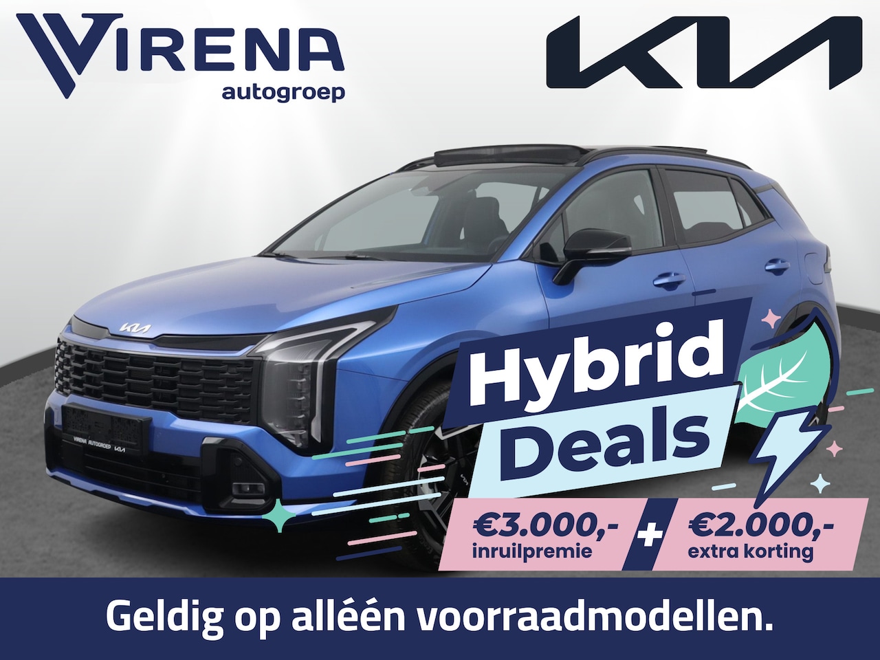 Kia Sportage - 1.6 T-GDi Hybrid GT-Line - €5.000,- voordeel - Panorama / Schuifdak - Elektrisch verstelba - AutoWereld.nl