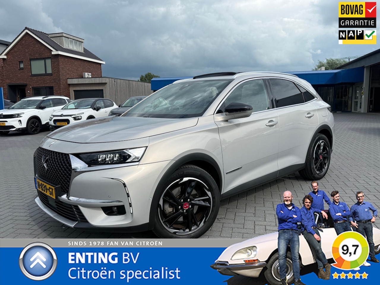 DS 7 Crossback - E-Tense 4x4 BE CHIC CREME LEER SCHUIFDAK NIGHT VISION HIFI FOCAL FULL OPTIONS - AutoWereld.nl