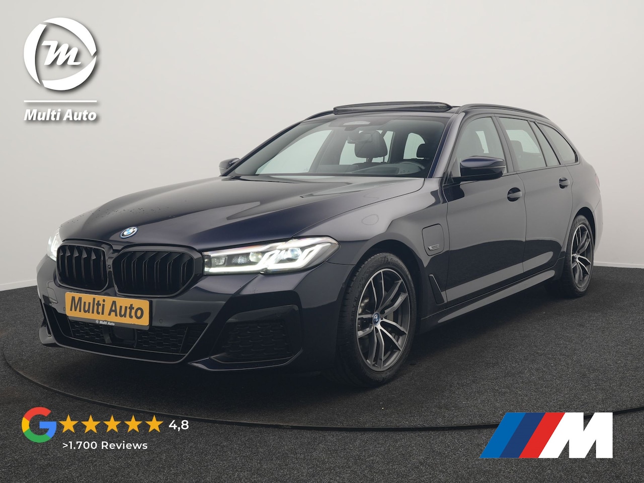 BMW 5-serie Touring - 530e M Sport PHEV 293pk Dealer O.H. | Trekhaak Af Fabriek | Panodak | Head Up | Adaptive C - AutoWereld.nl