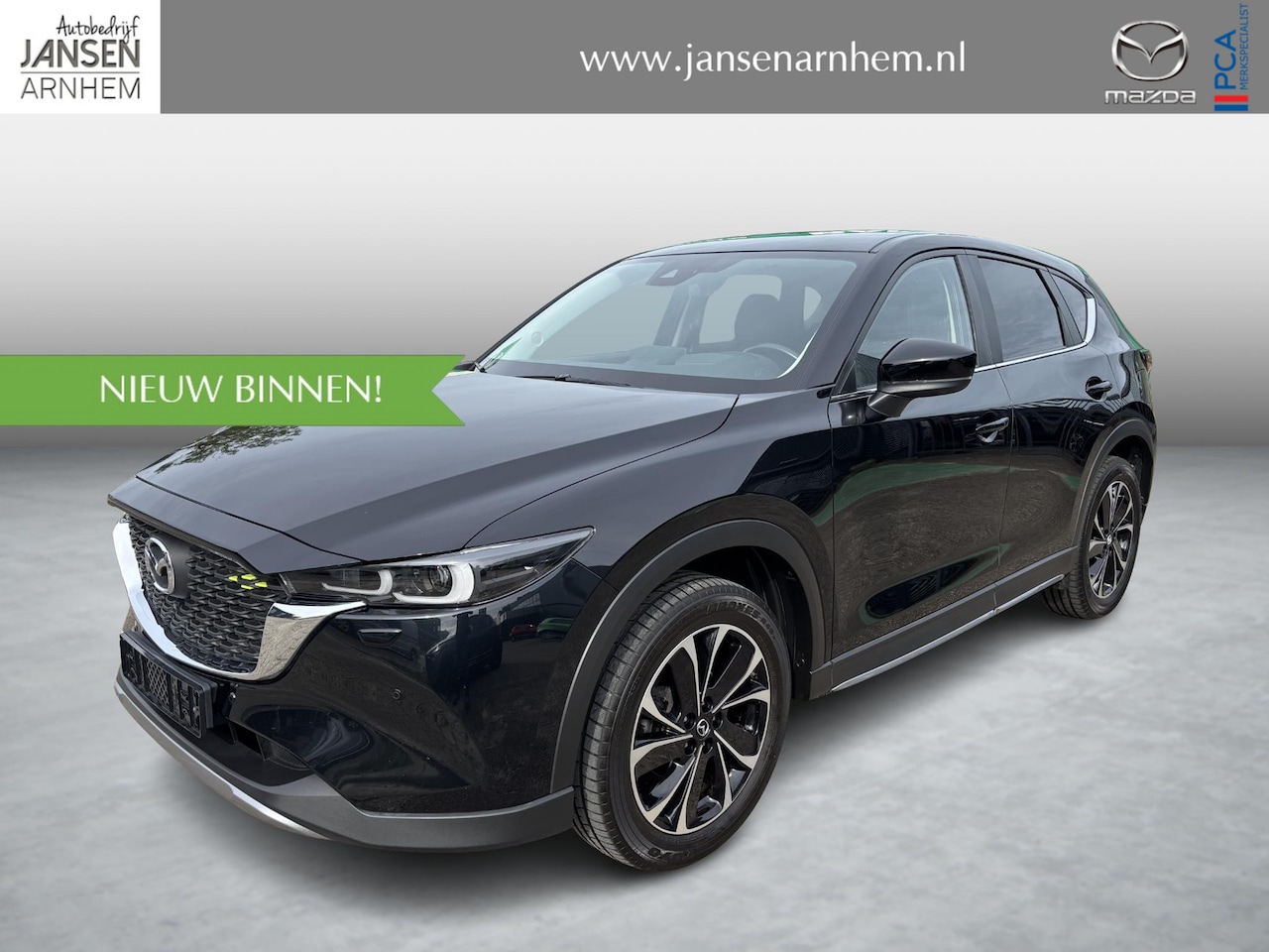 Mazda CX-5 - 2.0 e-SkyActiv-G M Hybrid 165 Newground 2.0 e-SkyActiv-G M Hybrid 165 Newground , Trekhaak, Half Leder, 360 Camera, Cruise, Clima, - AutoWereld.nl