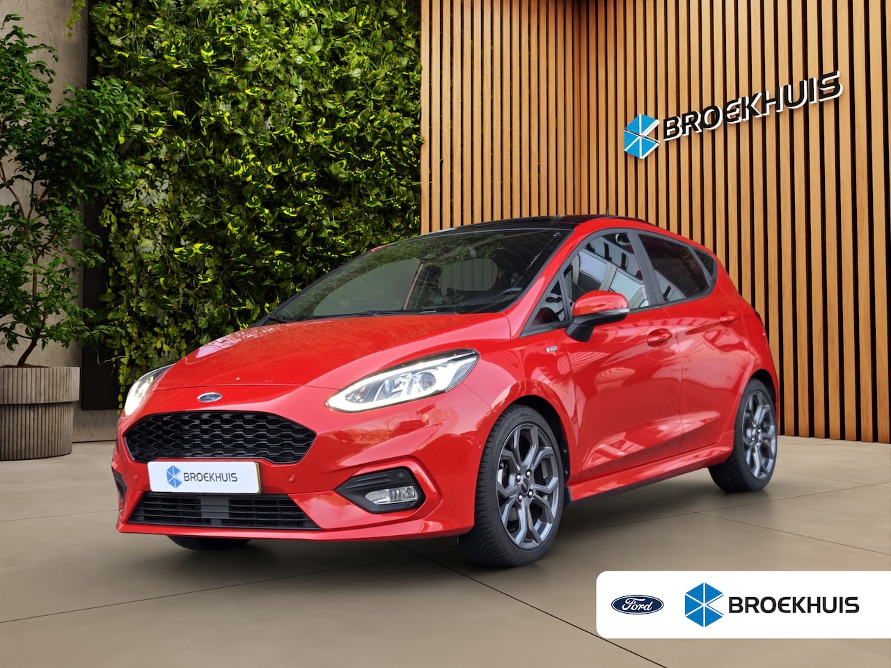 Ford Fiesta - 1.0 EcoBoost ST-Line Automaat | Panoramadak | Adaptive Cruise | BLIS | Camera | Apple Carp - AutoWereld.nl