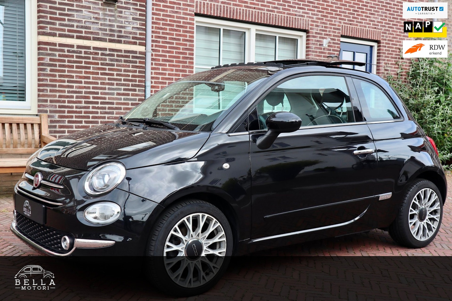 Fiat 500 - 0.9 TwinAir Lounge | Panoramadak | Navigatie | Automatische airco | Cruise Control | 16 in - AutoWereld.nl