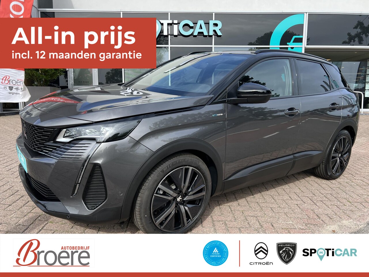 Peugeot 3008 - 1.6 HYbrid 225 GT Black Pack Automaat Panoramadak, elek. achterklep - AutoWereld.nl