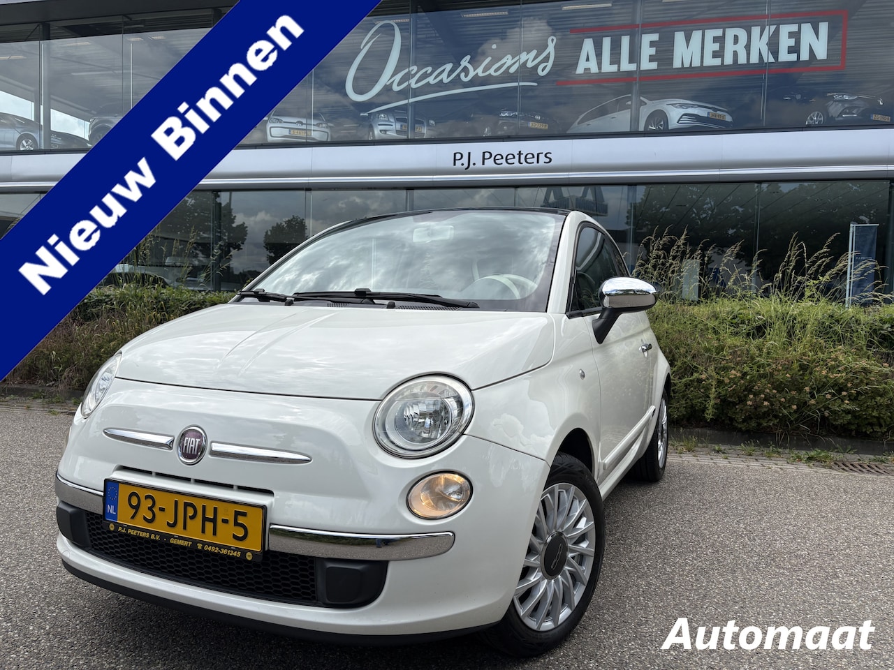 Fiat 500 - 4 cilinder automaat 1.2 Lounge Glazen panoramadak - Airco - Licht metalen velgen 15 inch - - AutoWereld.nl
