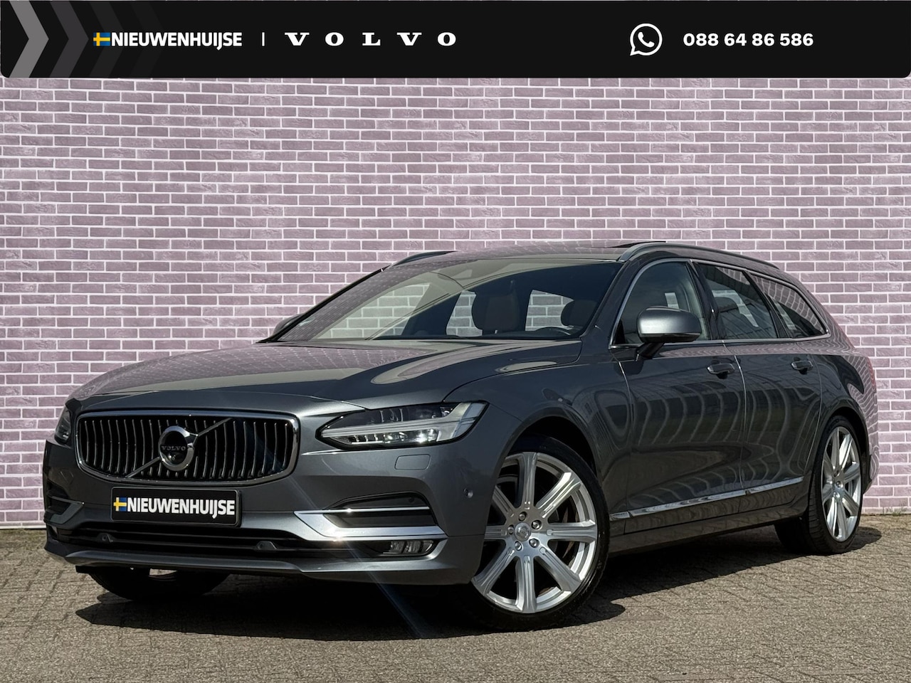 Volvo V90 - 2.0 T5 Inscription | Trekhaak | Bowers & Wilkins | Schuif/kantel Panoramadak | Adaptieve c - AutoWereld.nl
