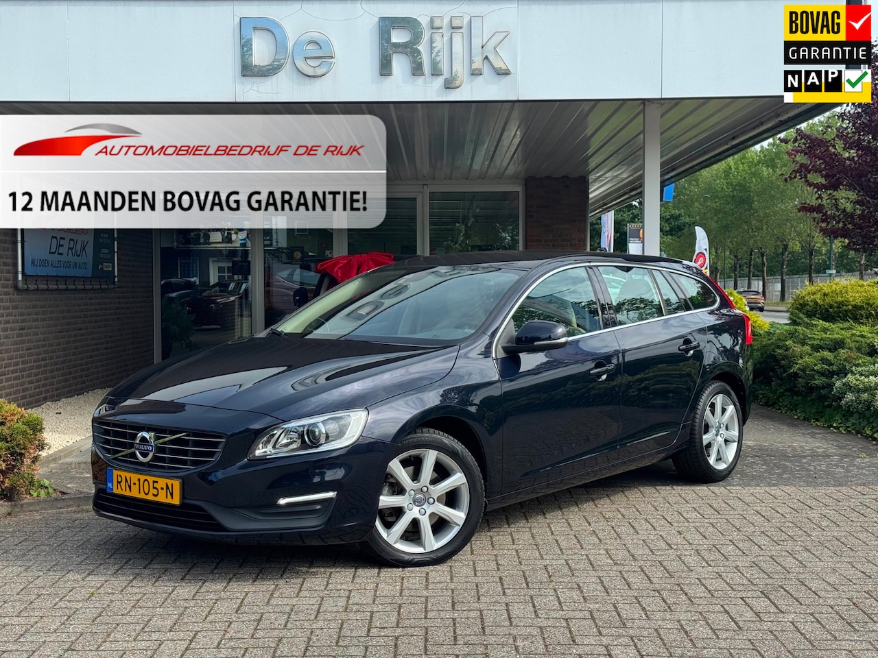 Volvo V60 - 1.5 T2 Polar+ | Navi, Cruise, Clima, Leder, Bluetooth, Stoelverw. | Dealeronderhouden | NA - AutoWereld.nl