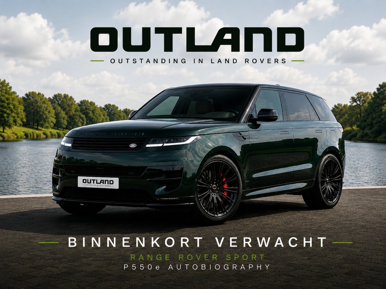 Land Rover Range Rover Sport - P550e Autobiography | SV British Racing Green | Enhanced Black Pack | 23" inch | Forged Ca - AutoWereld.nl