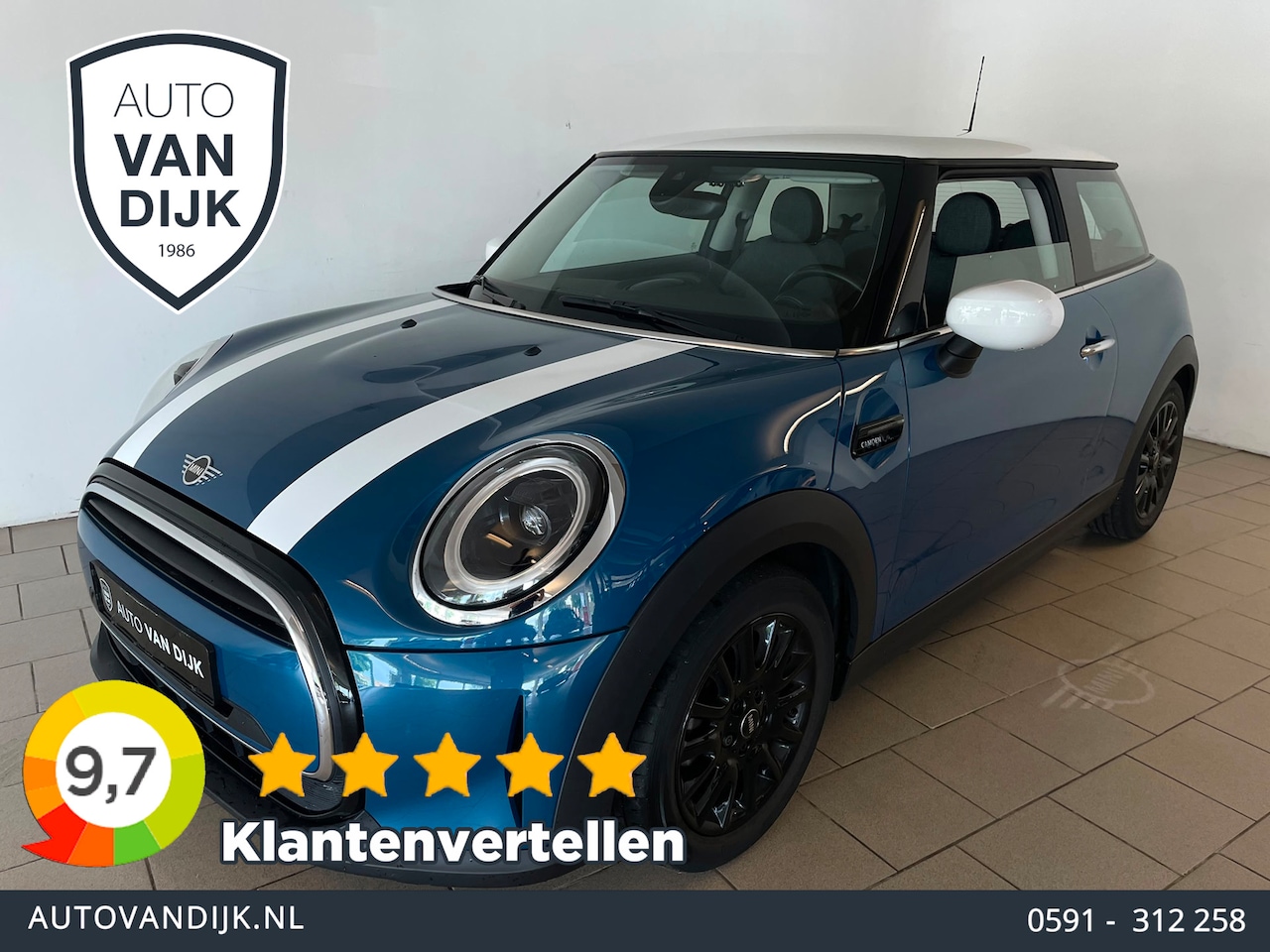 MINI Cooper - Mini 1.5 Camden Edition AIRCO NAVI CRUISE BLUEOTOOTH ELEK RAMEN CENT VERG NW MODEL ZEER NE - AutoWereld.nl
