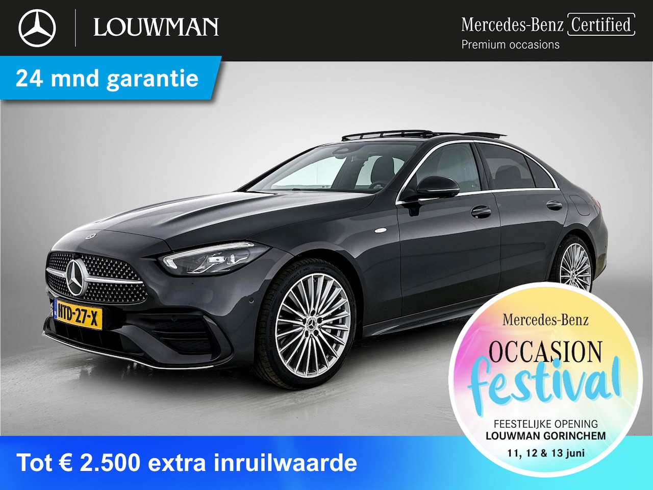 Mercedes-Benz C-klasse - 300 e Business Solution AMG AMG Line | NIght Pakket | Panorama Schuif-Kanteldak | !9 Inch - AutoWereld.nl