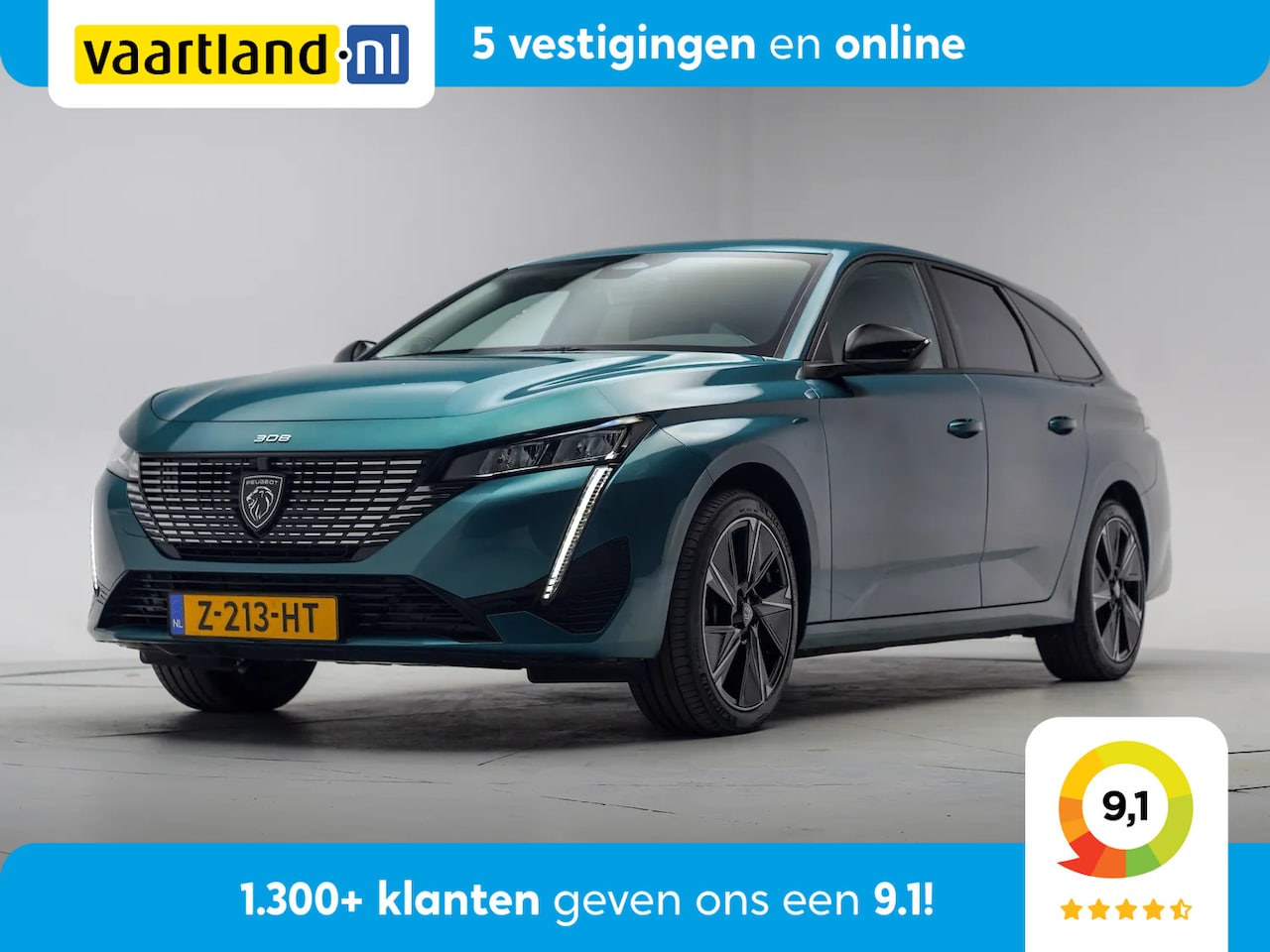 Peugeot E-308 - e-115kw/54kWh Allure Pack Business [ LED Half-leder Navi Camera ] - AutoWereld.nl