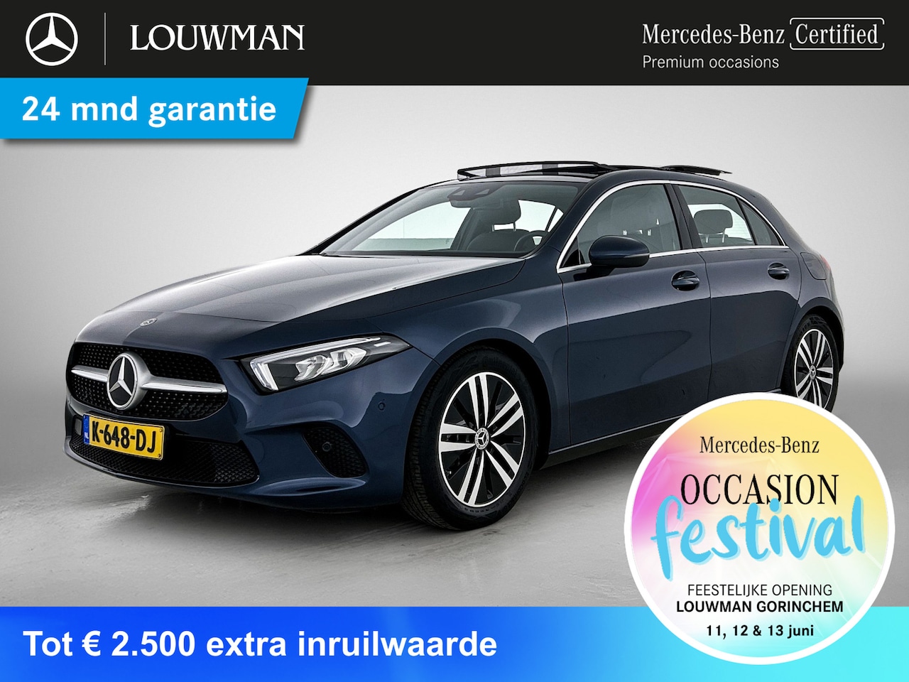 Mercedes-Benz A-klasse - 180 Business Solution Luxury | Panoramadak | Sfeerverlichting | Stoelverwarming | Augmente - AutoWereld.nl