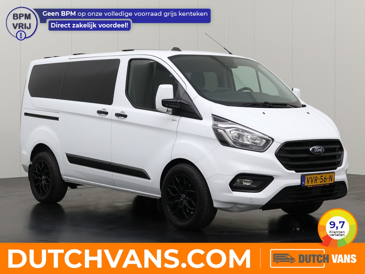 Ford Transit Custom - 2.0TDCI 130PK Dubbele Cabine | 6-Persoons | Navigatie | Camera | Airco | Cruise | Trekhaak - AutoWereld.nl