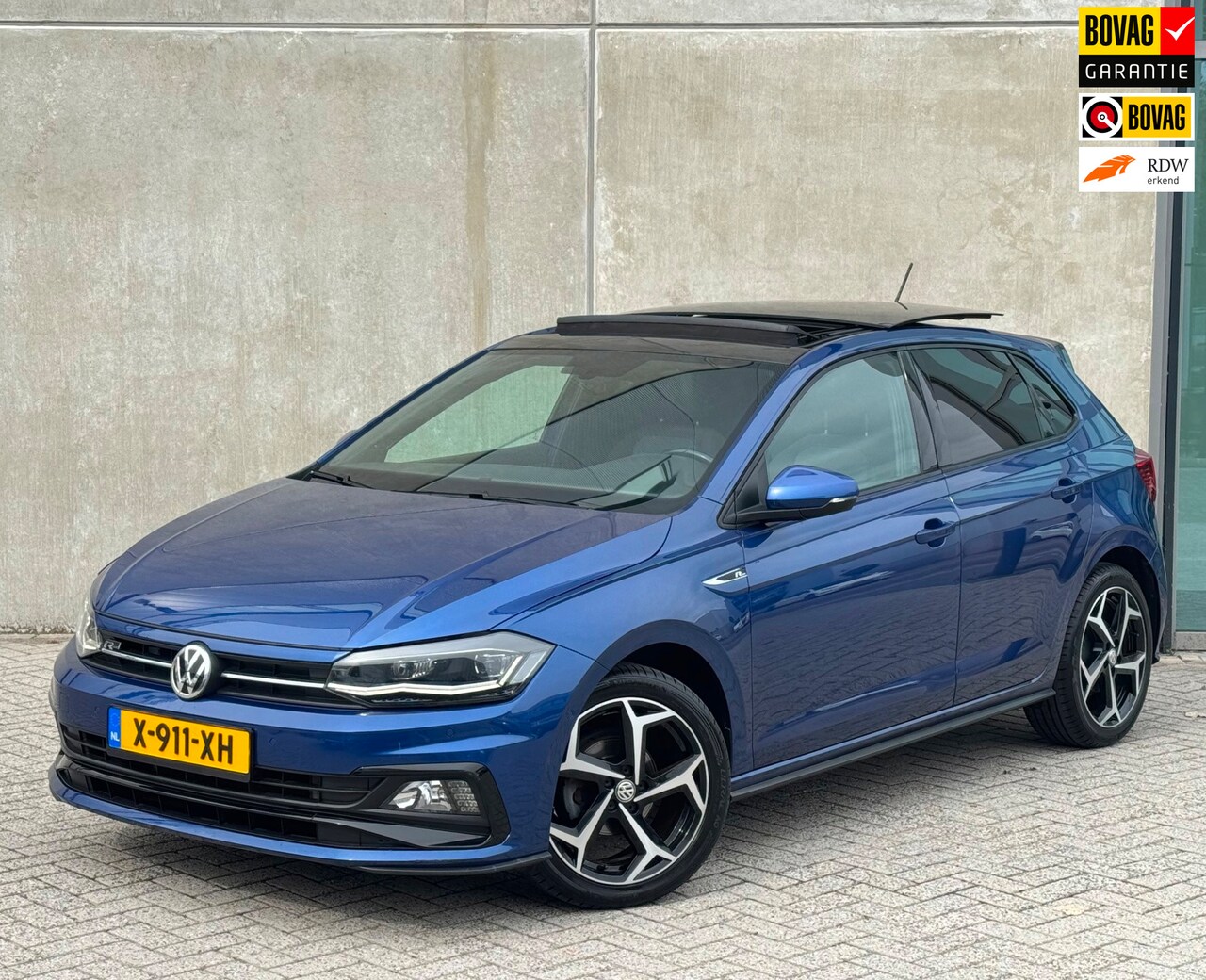 Volkswagen Polo - 1.0 TSI R-Line 3x AUT Blauw PANO|CAMERA|LED - AutoWereld.nl