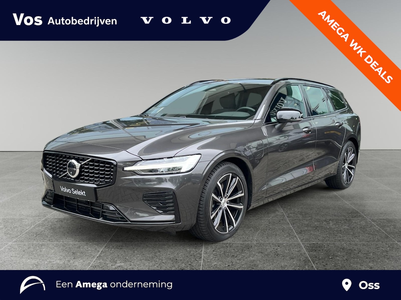 Volvo V60 - 2.0 T6 Plug-in hybrid AWD Plus Dark l Verwarmbare Voorruit l Trekhaak l 360 camera l - AutoWereld.nl