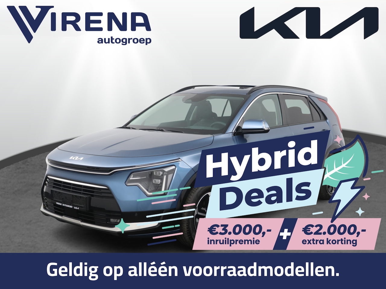 Kia Niro - 1.6 GDi Hybrid DynamicPlusLine - Stoel-/stuurverwarming - Schuif-/kanteldak - Navigatie - - AutoWereld.nl