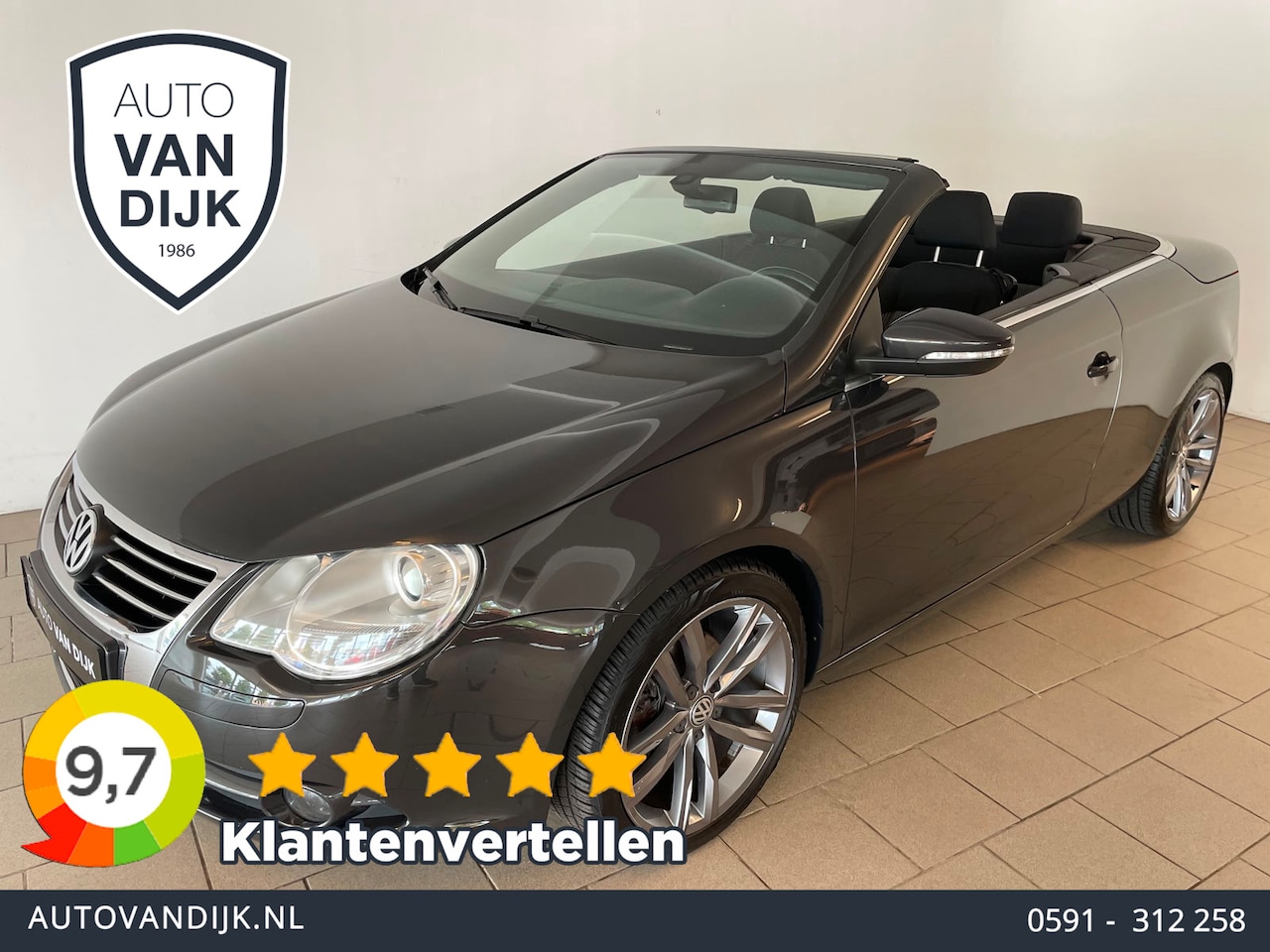 Volkswagen Eos - 1.4 TSI Highline BlueMotion CABRIO AIRCO ELEK RAMEN CENT VERG VELGEN ZEER NETTE AUTO - AutoWereld.nl