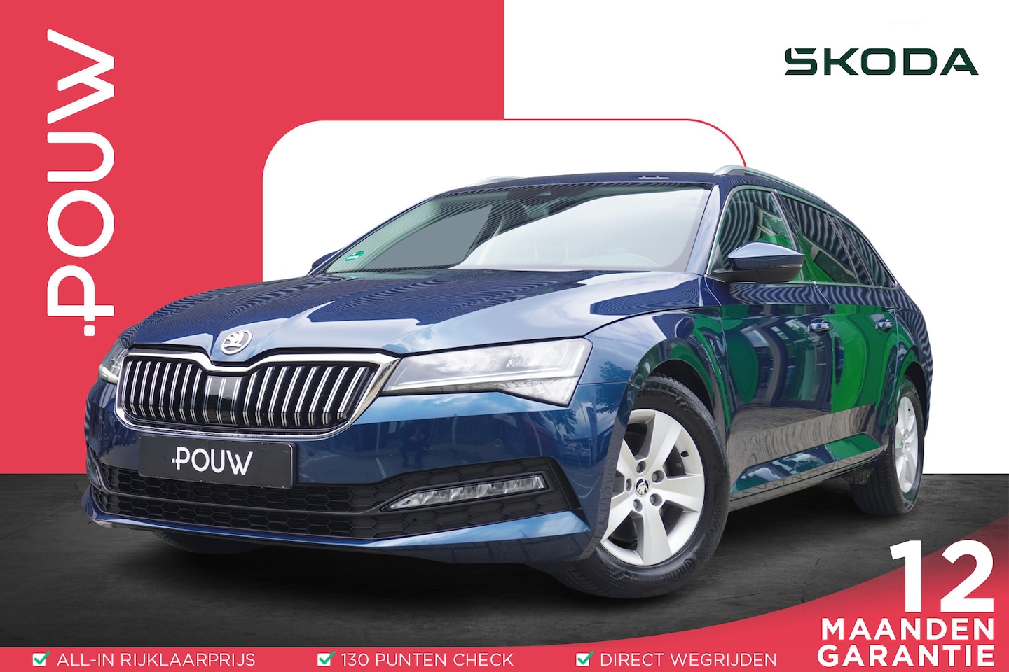 Skoda Superb Combi - 1.5 TSI 150pk DSG ACT Business Edition | Trekhaak | Cruise Control | Navigatie | Apple Car - AutoWereld.nl