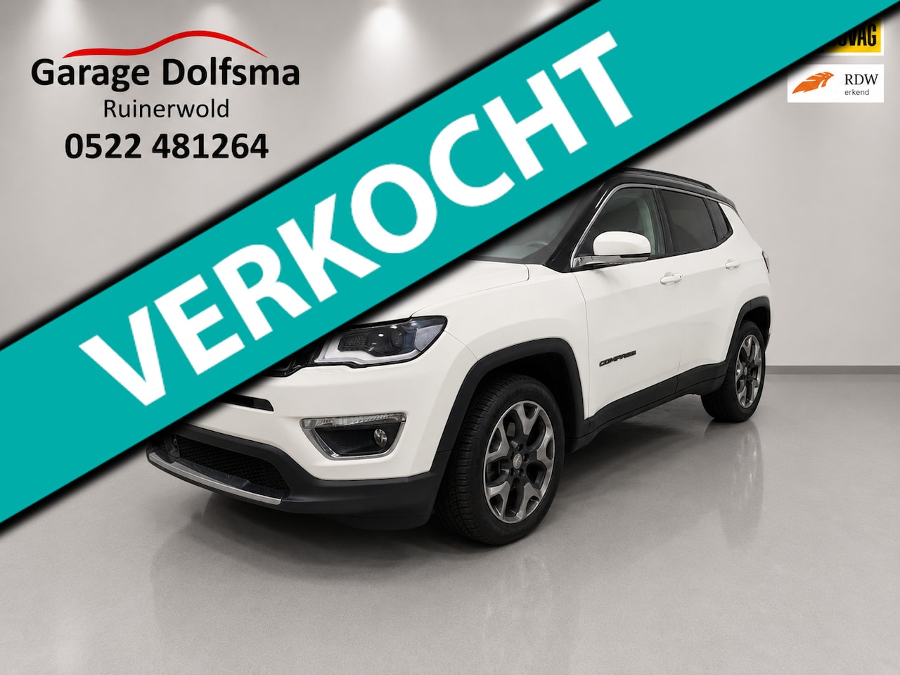 Jeep Compass - 1.4 MultiAir Limited 4x4-Leer-Trekhaak-NL auto-Camera-Leer- - AutoWereld.nl