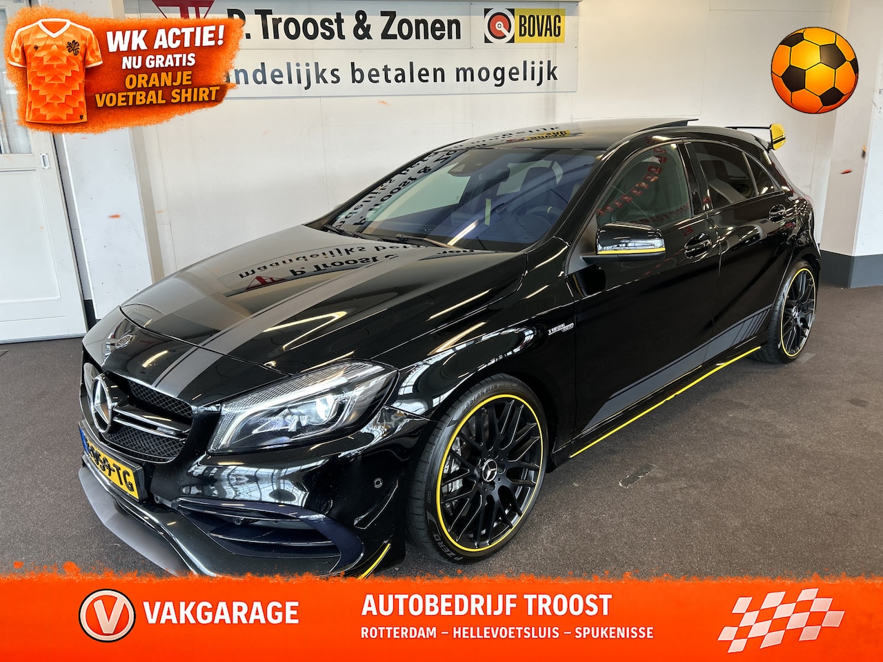 Mercedes-Benz A-klasse - AMG 45 4MATIC Yellow Night 381PK | Panoramadak | Harman/Kardon | Kuipstoelen | Memory seat - AutoWereld.nl