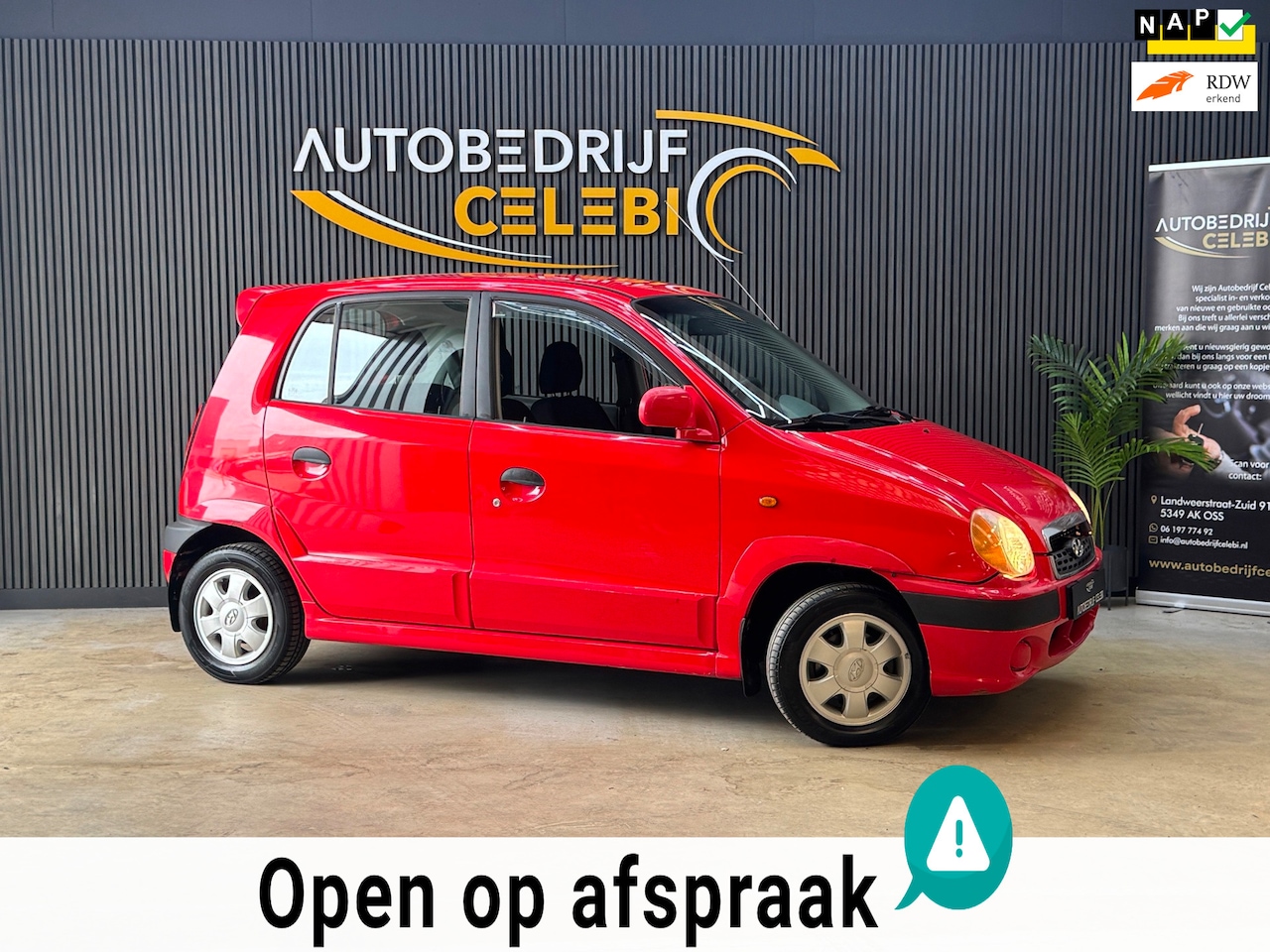 Hyundai Atos Spirit - 1.0i SLX 2002 ROOD NAP|APK|ELEKTRRAMEN - AutoWereld.nl