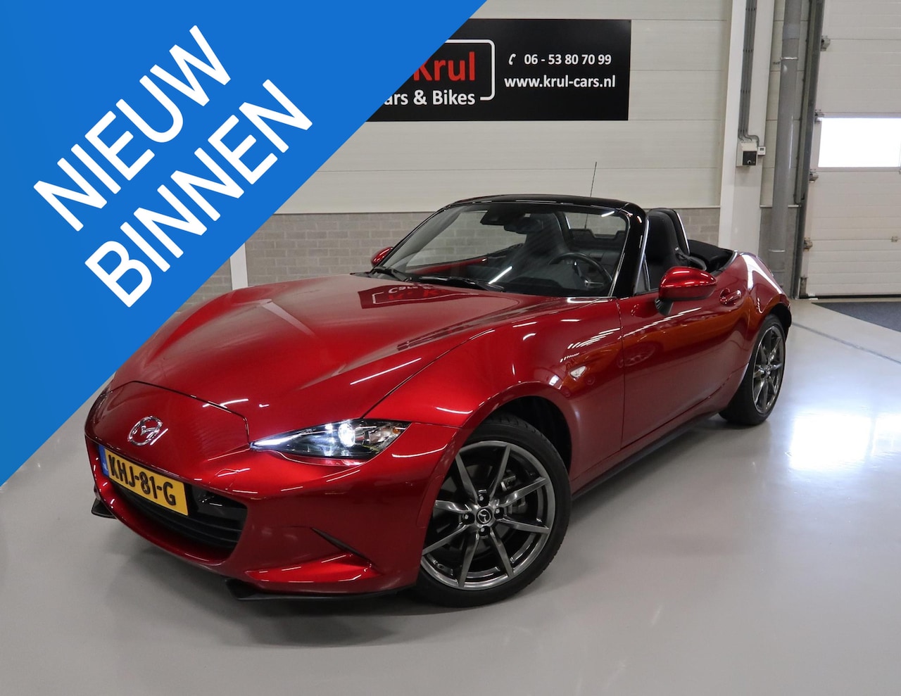 Mazda MX-5 - 2.0 SkyActiv-G 184 GT-M 184pk Rood metallic Bose 1e eigenaar Camera Leer Navigatie Airco S - AutoWereld.nl