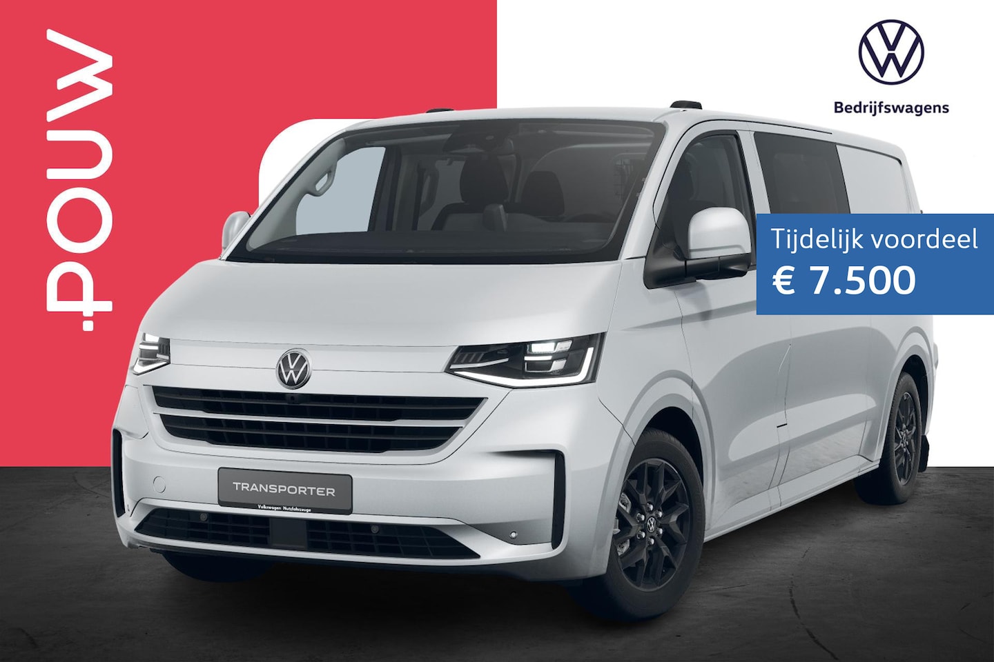 Volkswagen e-Transporter - DC 32 L2H1 286pk 71 kWh | Navigatie | 17" Velgen - AutoWereld.nl