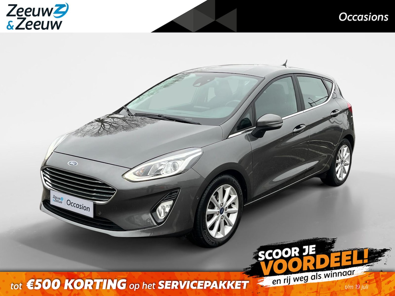 Ford Fiesta - 1.0 EcoBoost Titanium Automaat | NL auto | Dealer onderhouden | Trekhaak | Winter Pack | P - AutoWereld.nl