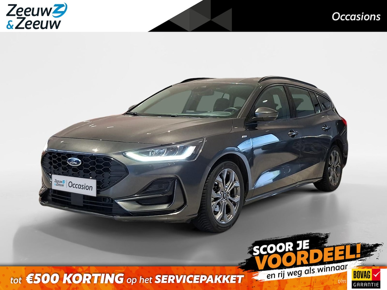 Ford Focus Wagon - 1.0 EcoBoost Hybrid ST-Line 125pk automaat | 1500 kg Aanhanggewicht | Navigatie | Cruise c - AutoWereld.nl