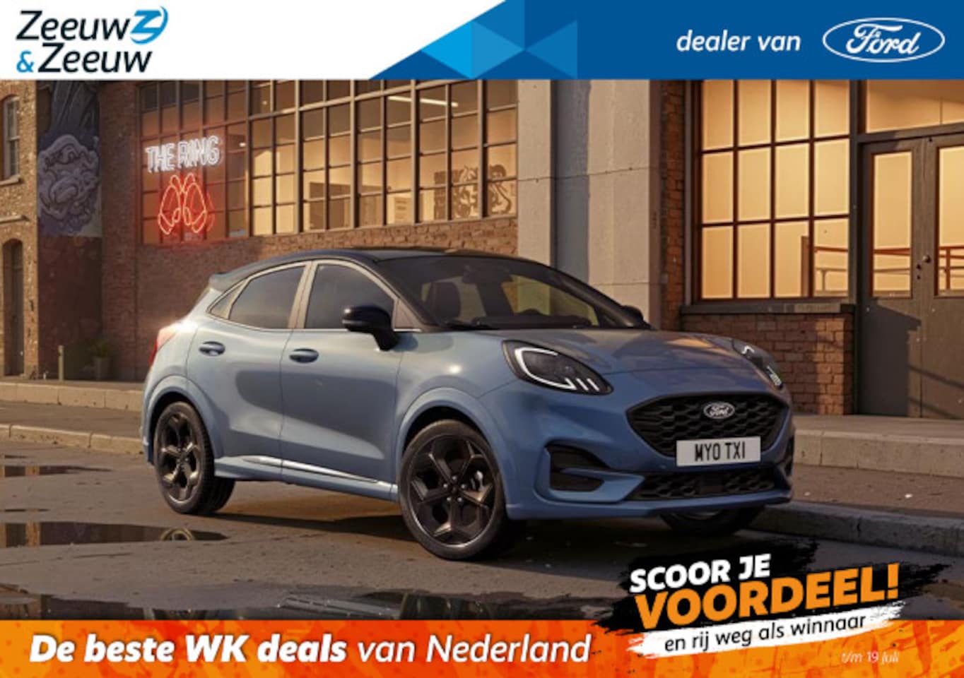 Ford Puma - 1.0 EcoBoost Hybrid Blue Cruise Edition | Handsfree rijden* | Vapor Blue | 18" Zwarte velg - AutoWereld.nl