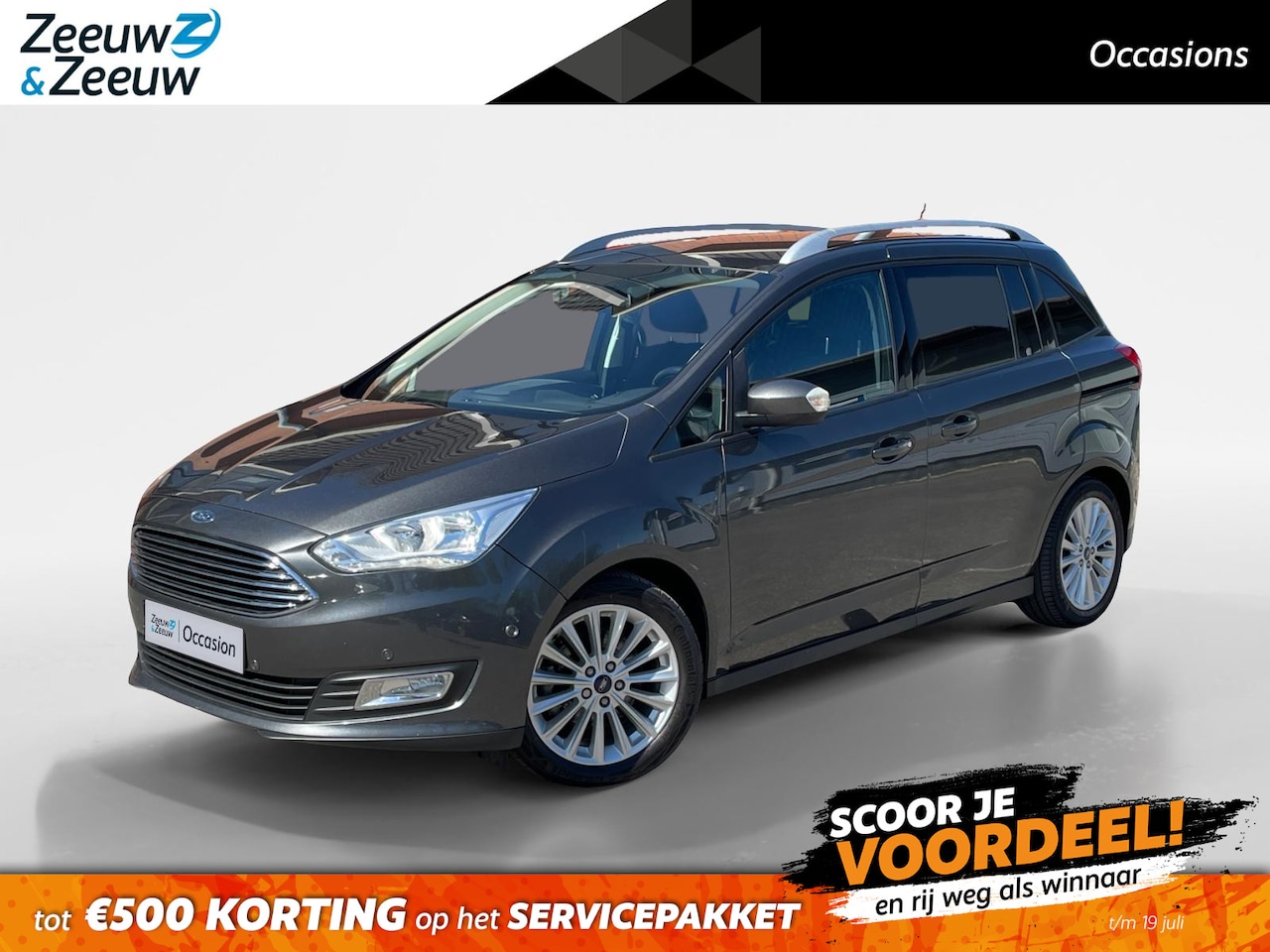 Ford Grand C-Max - 1.0 Titanium 7Pers. | Navigatie | Voorruitverwarming | Stoelverwarming | Privacy Glass | C - AutoWereld.nl