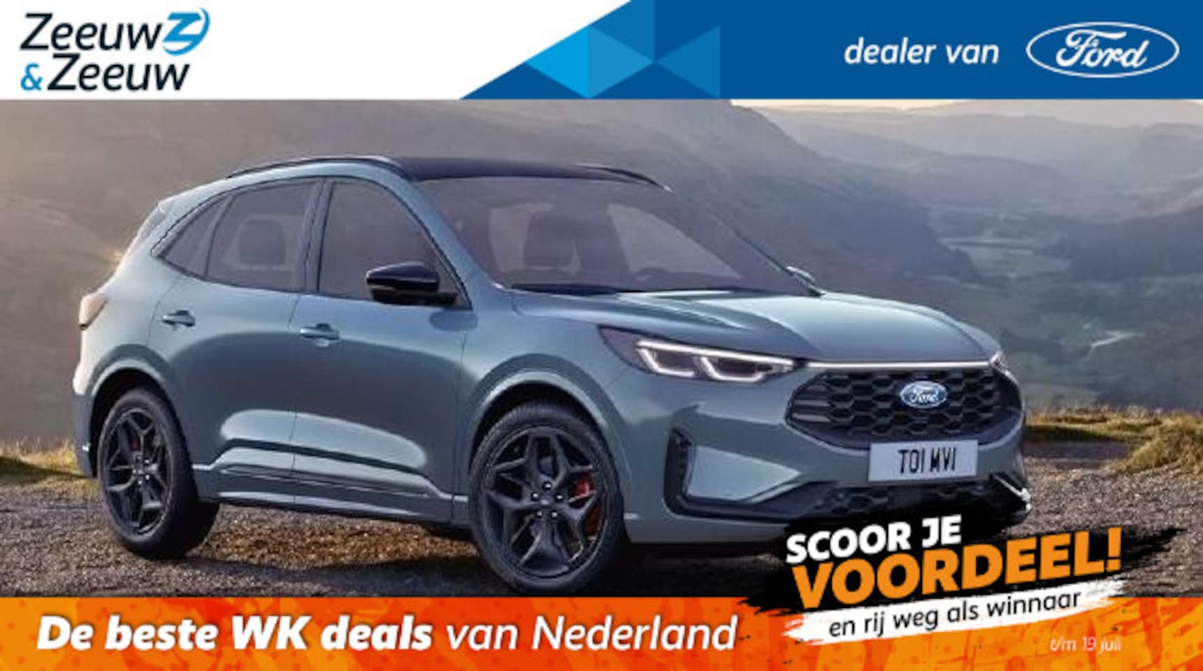 Ford Kuga - 2.5 PHEV Blue Cruise Edition | Handsfree rijden* | Matrix LED | 19" Zwarte velgen | Zwart - AutoWereld.nl