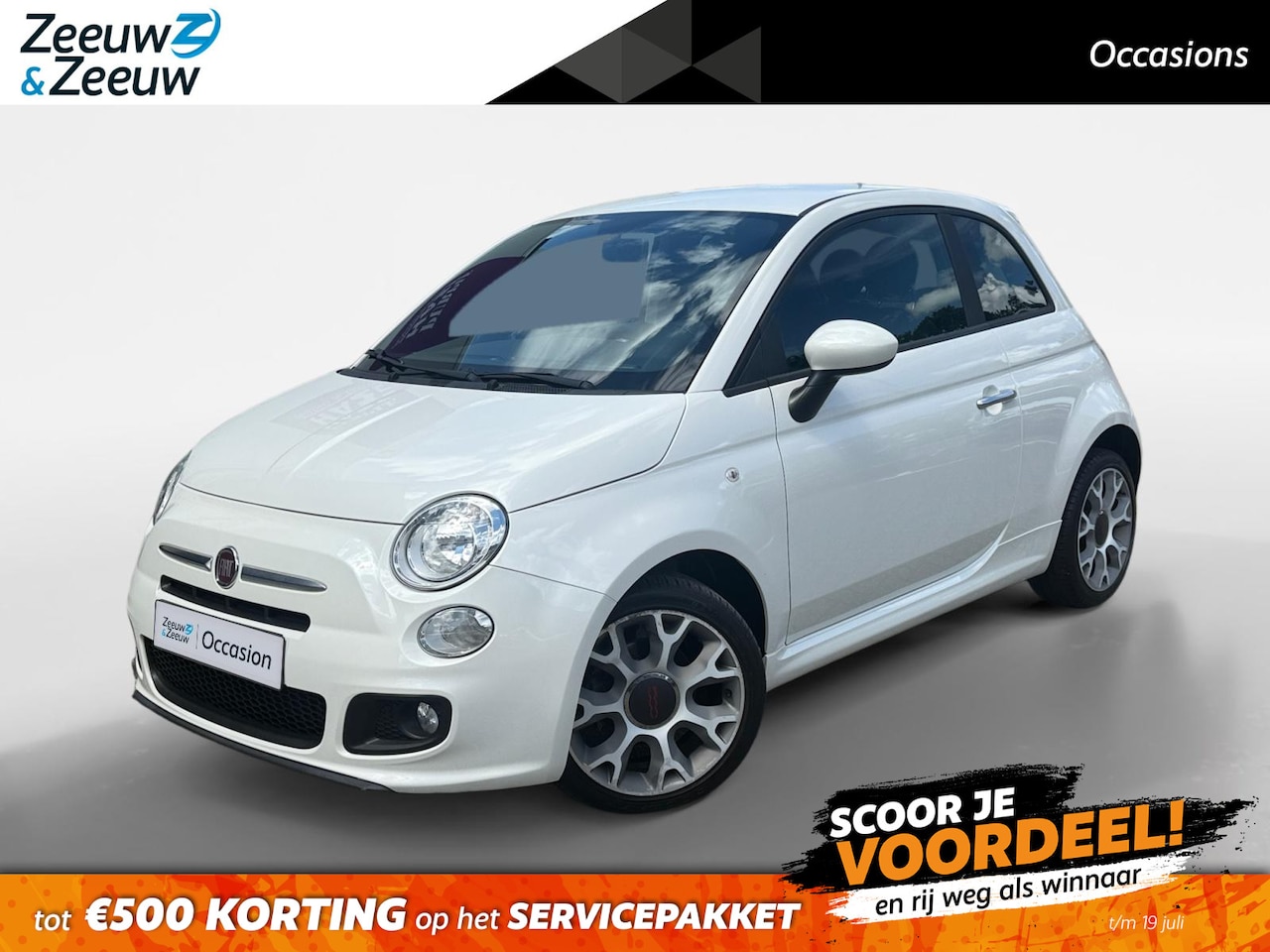 Fiat 500 - 0.9 TwinAir Turbo 500S | 1e Eigenaar | Zeer nette auto | Lederen bekleding | Airco | Bluet - AutoWereld.nl