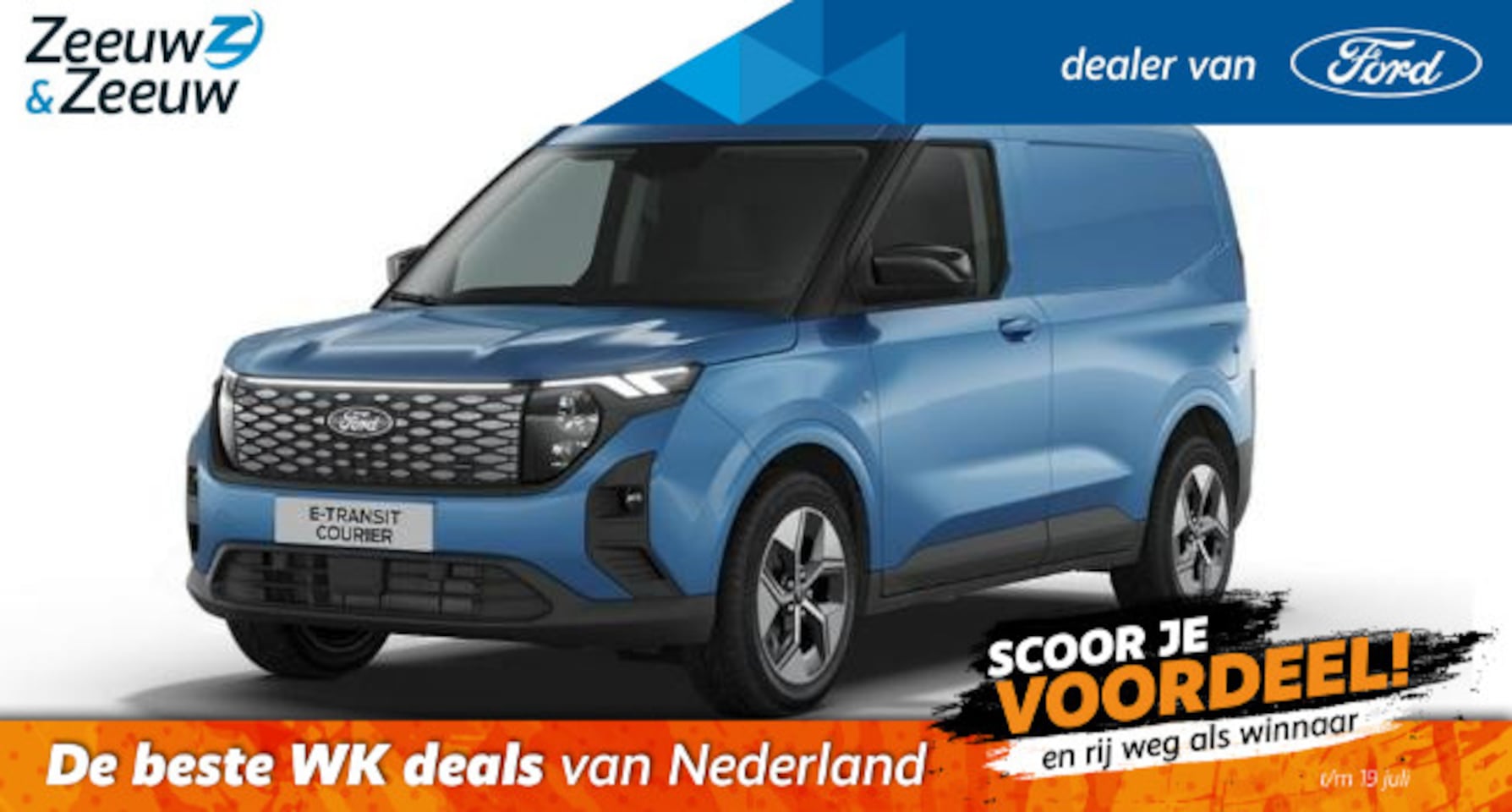 Ford Transit Courier - E-Transit Limited 46 kWh 136 pk | 17" LM velgen | Te bestellen voertuig! | Nu 0,99% rente - AutoWereld.nl