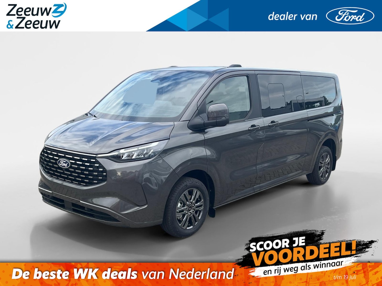 Ford Model T - Custom 340 L2 Titanium 2.5 PHEV 233 pk | 9-persoons | TE BESTELLEN | Dual-zone airco | Ink - AutoWereld.nl