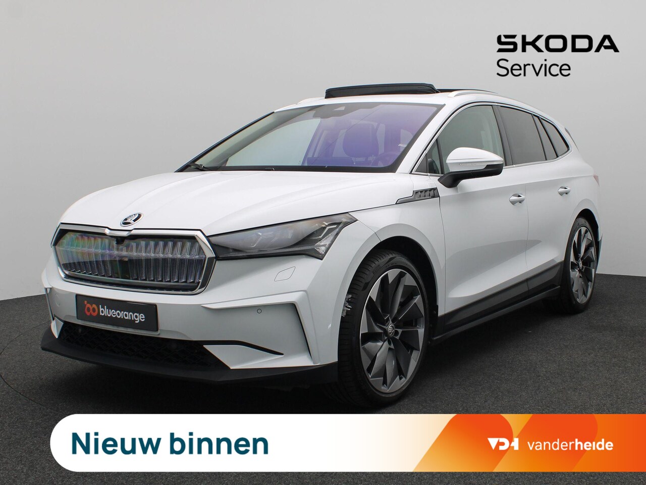 Skoda Enyaq iV - 80 204PK Aut. Panoramadak, Trekhaak, 21" LM Velgen, 360gr. Camera, Crystal Face, Matrix LE - AutoWereld.nl